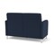 Lesro Siena 2 Seat Tandem Seating No Ctr Arm, Bru Steel, RF Blueberry Back, MD Ink Seat, RF Blueberry Panels SN2101 - alternate 2